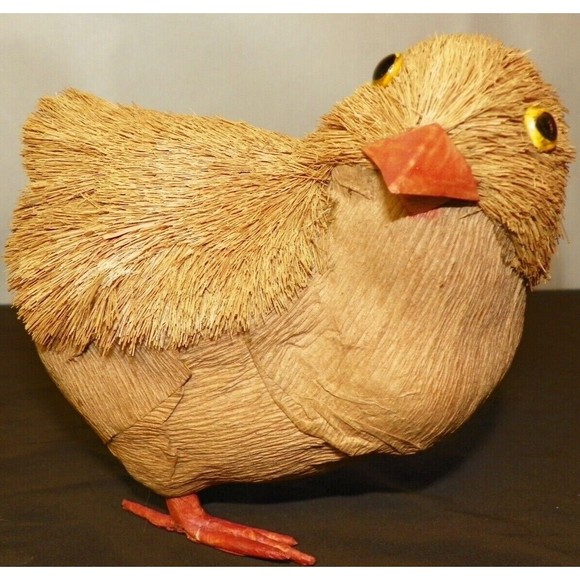 Paper Mache Handmade Art ‎ Farm Animals Country Décor Rabbit Chicken Duck - Picture 4 of 12